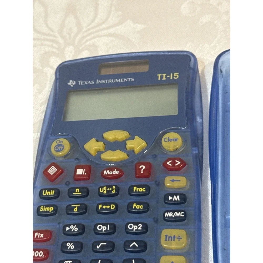 Texas Instruments TI-15 Scientific Calculator dual-power system colorful Keys